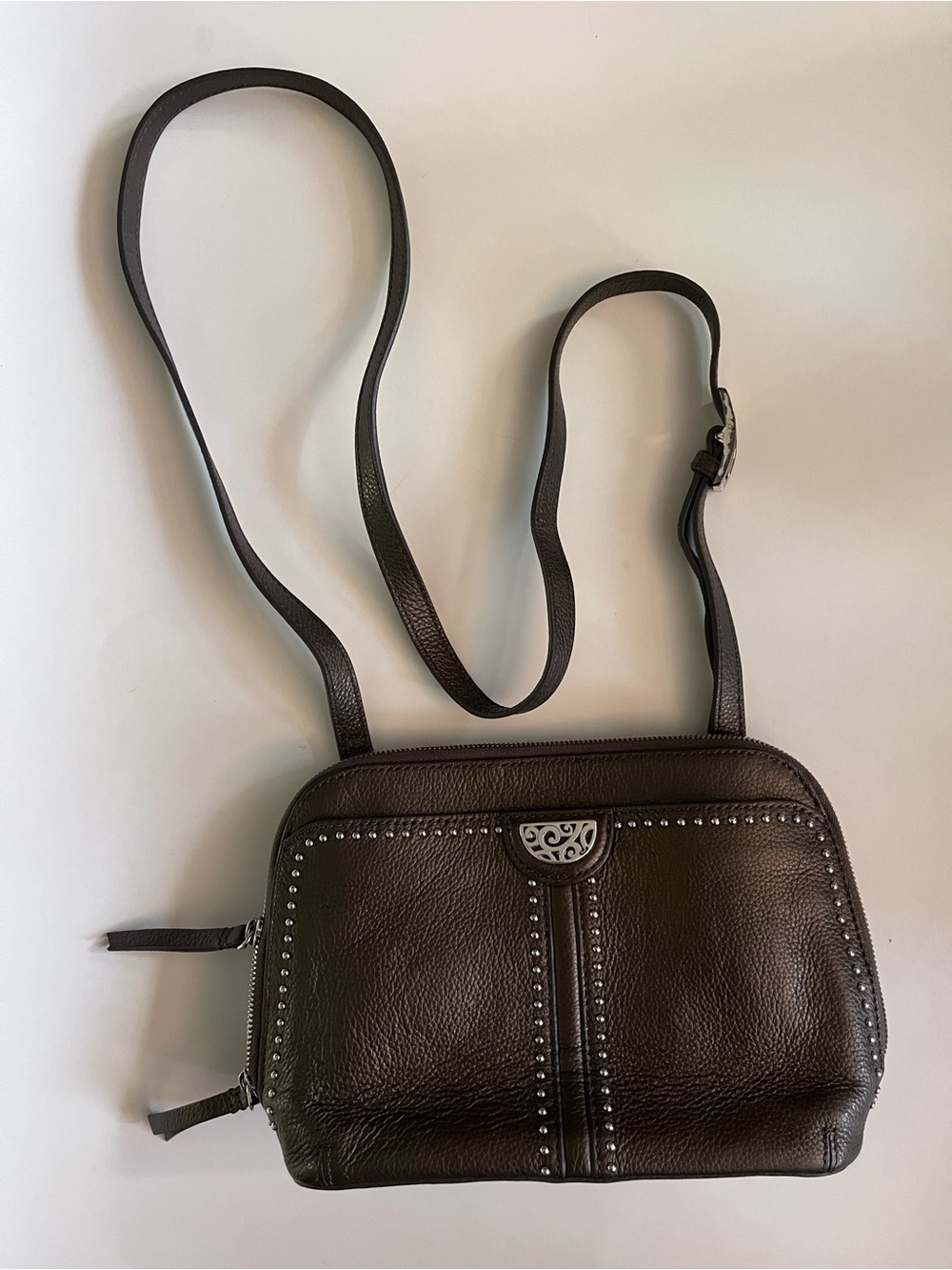 BRIGHTON Brown Leather Crossbody Purse